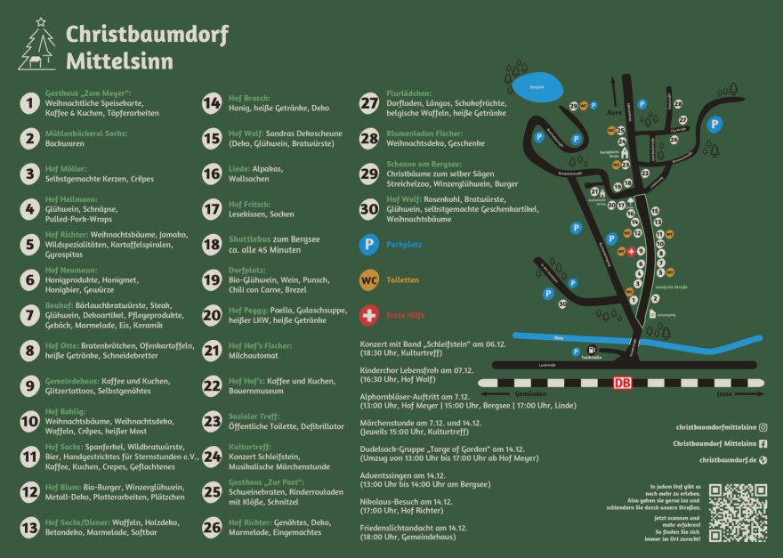Ortsplan vom Christbaumdorf 2022