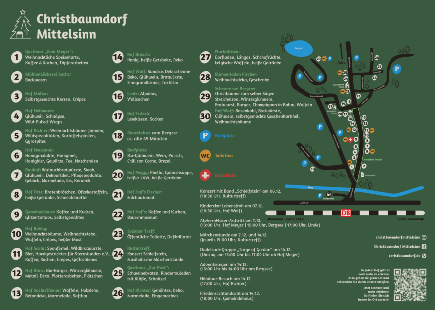 Ortsplan vom Christbaumdorf 2025